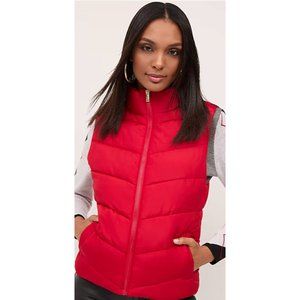 NWT Women's Red Puffer Vest from NY&C with pockets